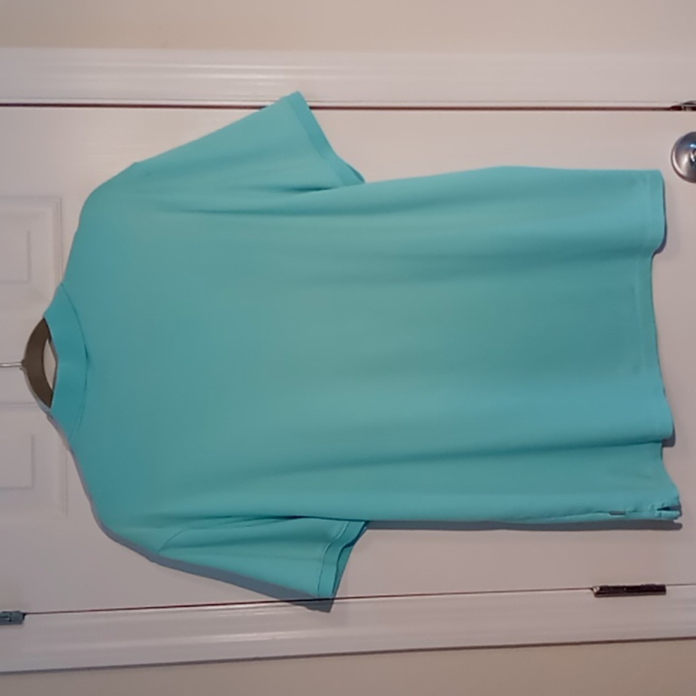Calvin Klein Liquid Touch Men's Polo Shirt 100% Cotton Size Large Sea Foam Green - Picture 3 of 11